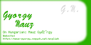 gyorgy mauz business card